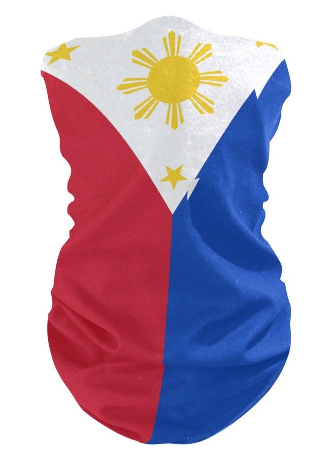 YQLROO Flag Of The Philippines? Bandana Seamless Neck Gaiter Headwrap Balaclava Headband Headwear for Men and Women - Image 1